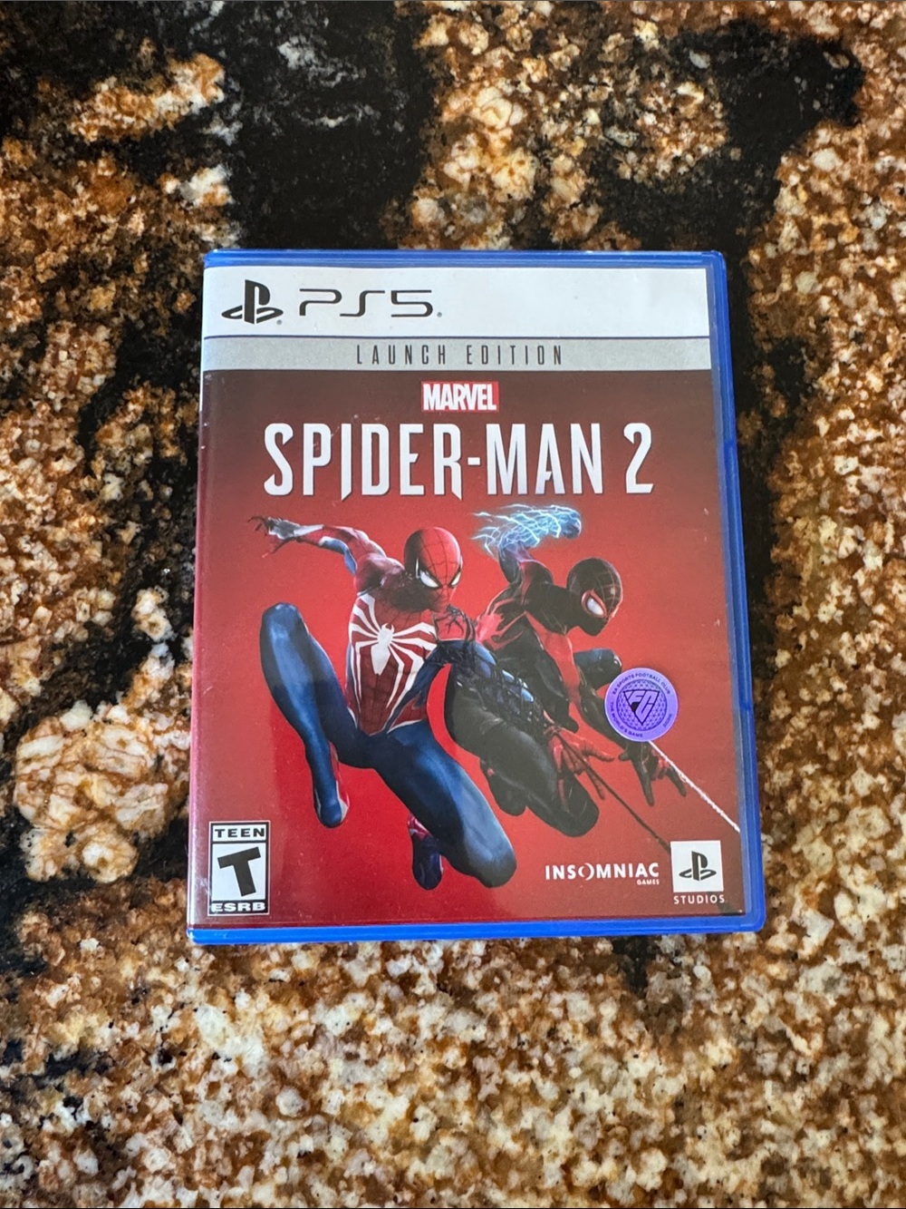 Sony PS5 Spider-Man 2 Game Case — Red and Blue Artwork